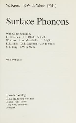 Surface Phonons