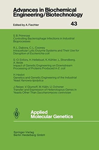 Applied Molecular Genetics (Advances in Biochemical Engineering/Biotechnology, 43)