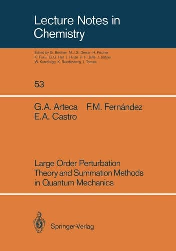 Large Order Perturbation Theory and Summation Methods in Quantum Mechanics (Lecture Notes in Chemistry, 53)