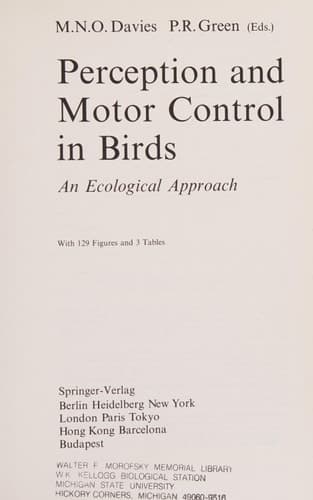 Perception and Motor Control in Birds: An Ecological Approach