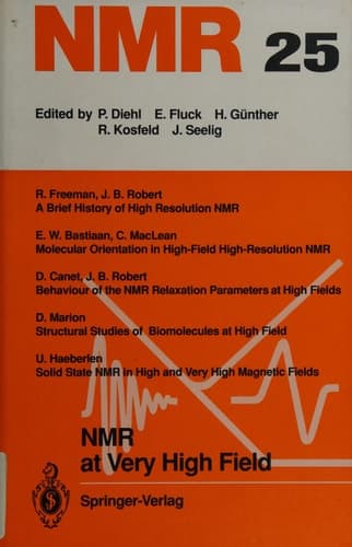 NMR at Very High Field