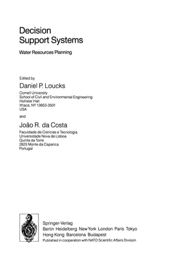 Decision Support Systems: Water Resources Planning (Nato ASI Subseries G:)