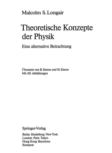 Theoretische Konzepte der Physik Eine alternative Betrachtung
