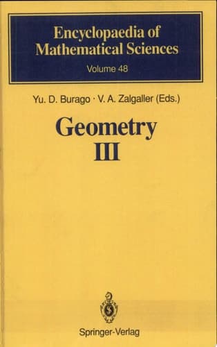 Geometry III Theory of Surfaces