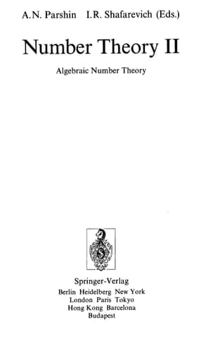 Number Theory Diophantine Geometry. Edited by Serge Lang