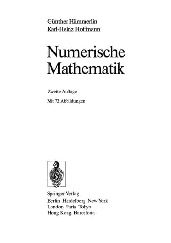 Numerische Mathematik (Grundwissen Mathematik, 7) (German Edition)