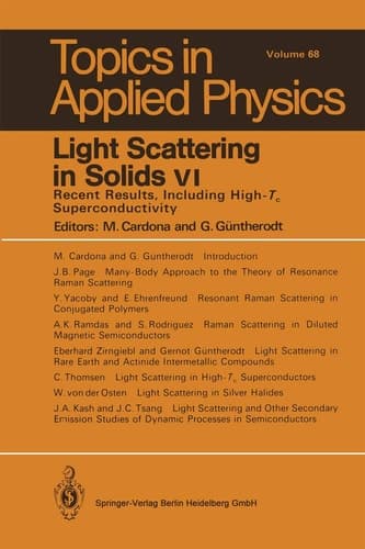 Light Scattering in Solids VI Recent Results, Including High-Tc Superconductivity