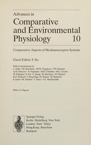 Advances in Comparative and Environmental Physiology Comparative Aspects of Mechanoreceptor Systems