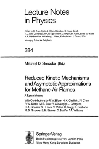 Reduced Kinetic Mechanisms and Asymptotic Approximations for Methane-Air Flames: A Topical Volume (Lecture Notes in Physics)