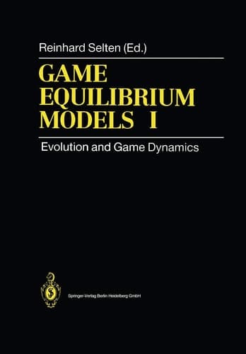 Game Equilibrium Models I Evolution and Game Dynamics
