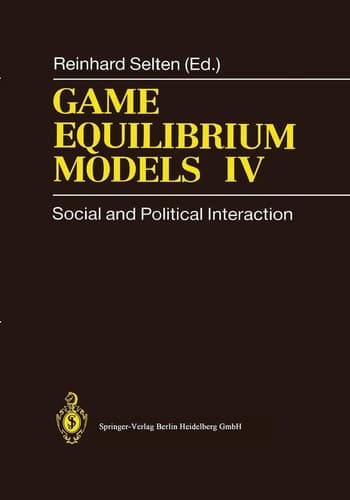 Game Equilibrium Models IV Social and Political Interaction