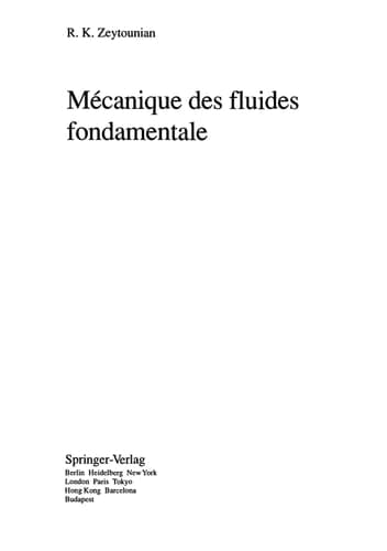 Mecanique des fluides fondamentale