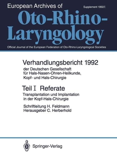 Teil I: Referate Transplantation und Implantation in der Kopf-Hals-Chirurgie