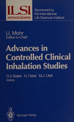Advances in Controlled Clinical Inhalation Studies (ILSI Monographs)