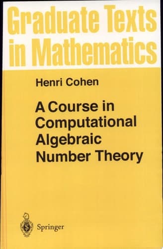 A Course in Computational Algebraic Number Theory