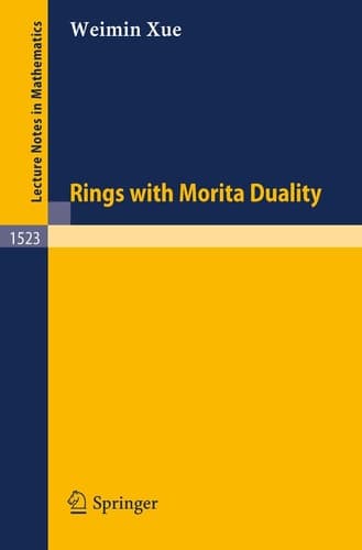 Rings with Morita Duality (Lecture Notes in Mathematics, 1523)