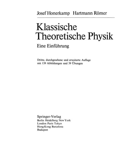 Klassische theoretische Physik eine Einführung