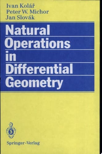 Natural Operations in Differential Geometry