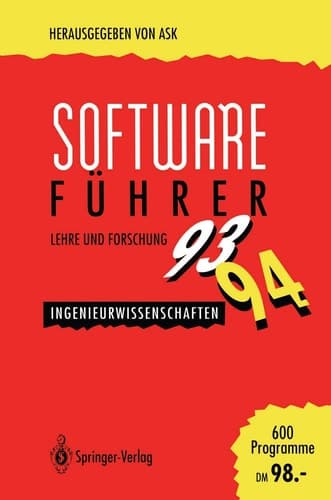 Software-Führer ’93/’94 Lehre und Forschung Ingenieurwissenschaften