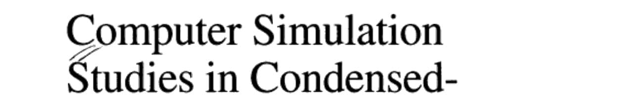 Computer Simulation Studies in Condensed-Matter Physics IV Proceedings of the Fourth Workshop, Athens, GA, USA, February 18–22, 1991