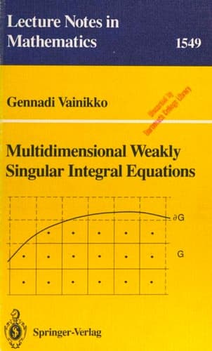 Multidimensional Weakly Singular Integral Equations