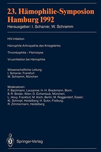 23. Hämophilie-Symposion Hamburg 1992