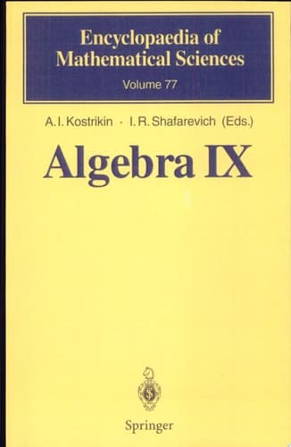 Algebra IX Finite Groups of Lie Type. Finite-Dimensional Division Algebras