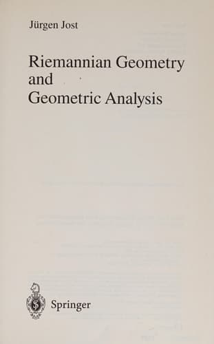 Riemannian Geometry and Geometric Analysis