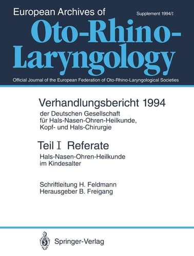 Referate Hals-Nasen-Ohren-Heilkunde im Kindesalter