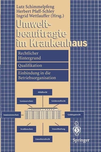 Umweltbeauftragte im Krankenhaus Rechtlicher Hintergrund, Qualifikation, Einbindung in die Betriebsorganisation