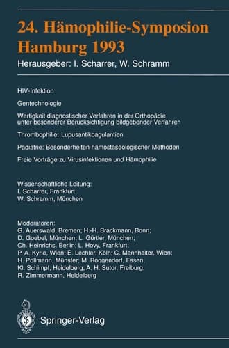 24. Hämophilie-Symposion Hamburg 1993