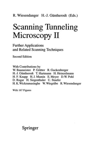 Scanning Tunneling Microscopy II: Further Applications and Related Scanning Techniques (Springer Series in Surface Sciences, 28)