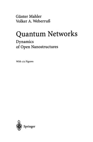 Quantum Networks: Dynamics of Open Nanostructures