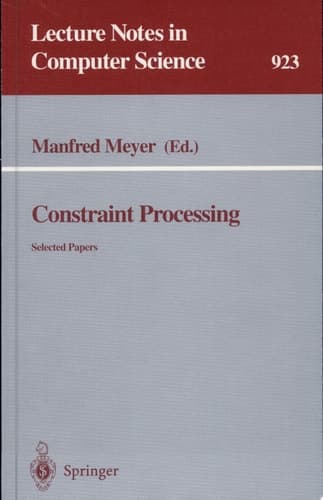 Constraint Processing Selected Papers