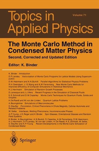 The Monte Carlo Method in Condensed Matter Physics (Topics in Applied Physics, 71)