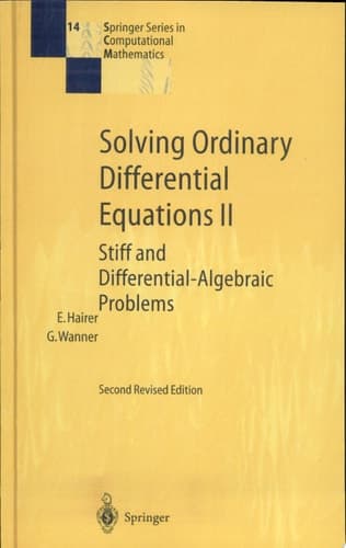 Solving Ordinary Differential Equations II Stiff and Differential-Algebraic Problems