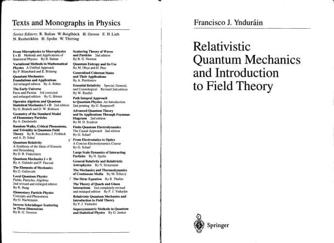 Relativistic Quantum Mechanics and Introduction to Field Theory