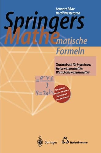Springers mathematische Formeln Taschenbuch für Ingenieure, Naturwissenschaftler, Wirtschaftswissenschaftler