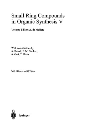 Small Ring Compounds in Organic Synthesis V