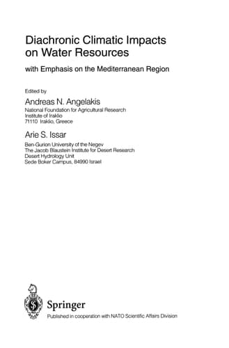 Diachronic Climatic Impacts on Water Resources with Emphasis on the Mediterranean Region