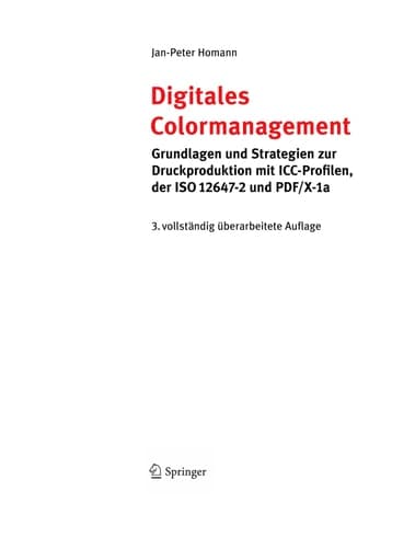 Digitales Colormanagement Farbe in der Publishing-Praxis