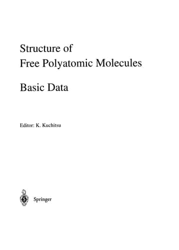 Structure of Free Polyatomic Molecules: Basic Data