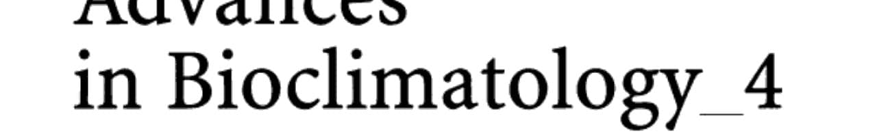 Advances in Bioclimatology_4