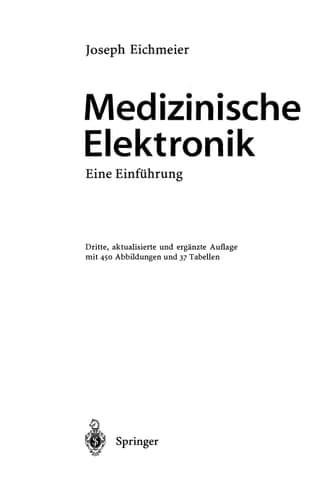 Medizinische Elektronik Eine Einführung