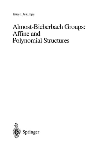 Almost-Bieberbach Groups: Affine and Polynomial Structures