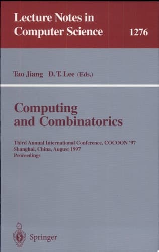 Computing and Combinatorics Third Annual International Conference, COCOON '97, Shanghai, China, August 20-22, 1997. Proceedings.