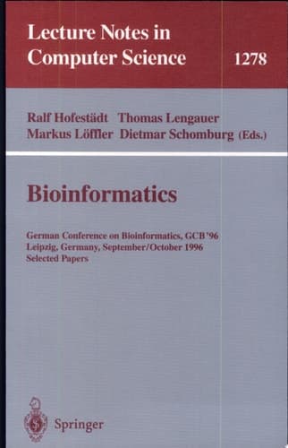Bioinformatics German Conference on Bioinformatics, GCB' 96, Leipzig, Germany, September 30 - October 2, 1996. Selected Papers