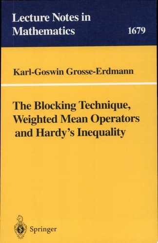 The Blocking Technique, Weighted Mean Operators and Hardy's Inequality