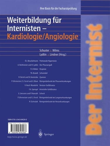 Der Internist: Weiterbildung für Internisten Kardiologie/ Angiologie Ihre Basis für die Facharztprüfung