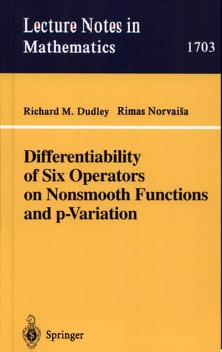 Differentiability of Six Operators on Nonsmooth Functions and P-Variation